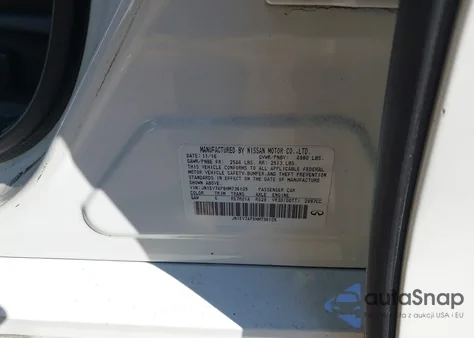 2017 Infiniti Q50 3.0T Premium from USA, damaged, VIN JN1EV7AP6HM736105